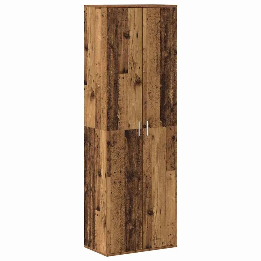 vidaXL Highboard Altholz Braun mit Schwenktüren und Regalböden B/T/H: 60 x 35 x 180 cm - Bild 2