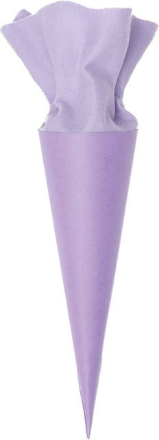 Rico Design Schultüte Rohling aus Karton mit Filzverschluss in Violett - Bild 1