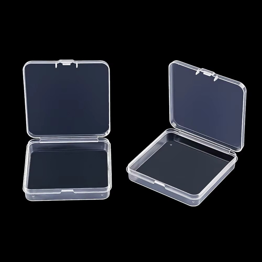 Quadratische Aufbewahrungsbox aus Kunststoff in Transparent für Schmuck, Perlen und Kleinteile - Bild 2