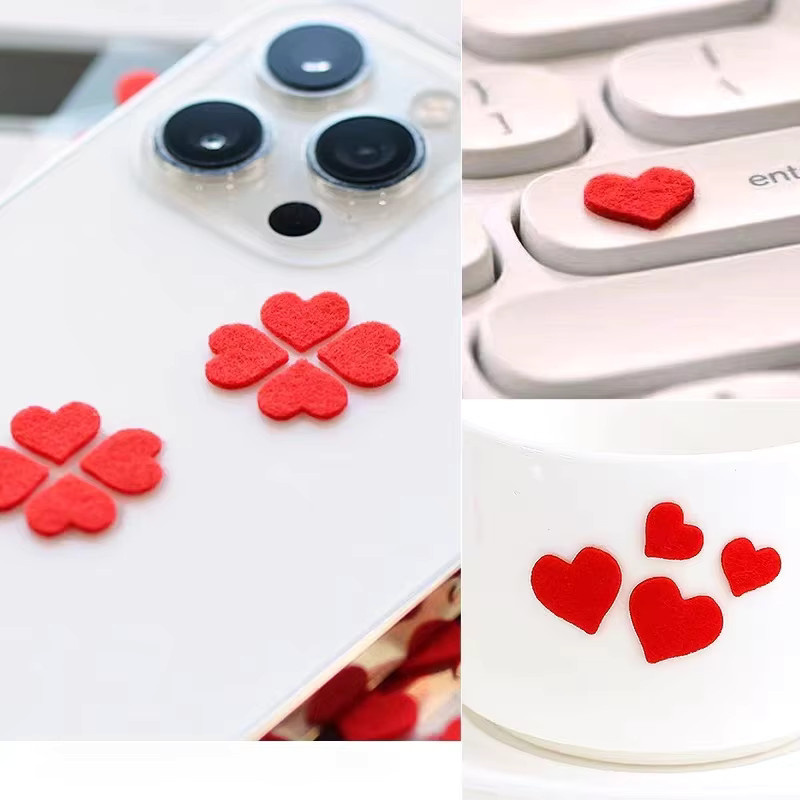BONITO Red Hearts Love 2-in-1 Vlies-Aufkleber in Rot für Scrapbooking, DIY und Tagebuch - Bild 3