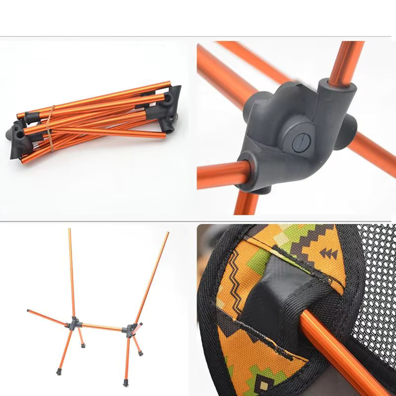 ZJMZYM Ultraleichter Camping-Klappstuhl aus Textilene in Weiß mit Tragetasche, Tragbarer Klappstuhl für Outdoor und Strand bis 90 kg Belastbarkeit - Bild 3