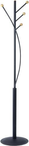 Garderobenständer Maul Laura in Schwarz aus Stahl mit 4 Haken, Höhe: 180 cm, Breite: 36,5 cm - Bild 1