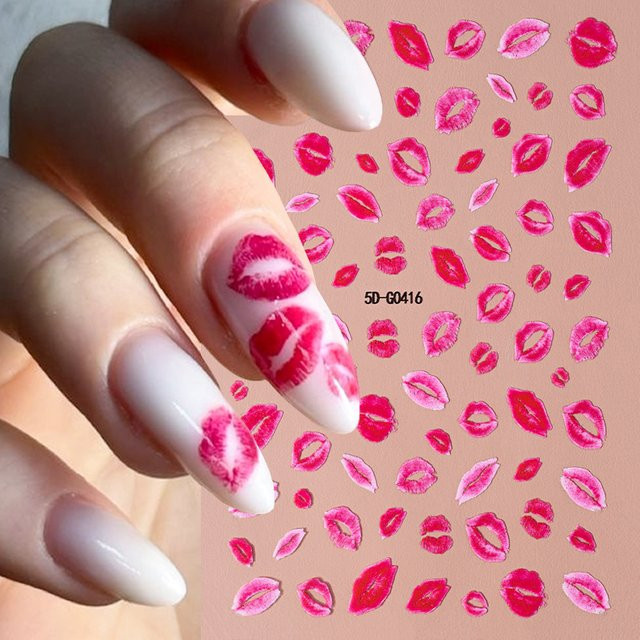 MAFANAILS Nagelaufkleber, Rot, Glänzend, Unisex - Bild 1