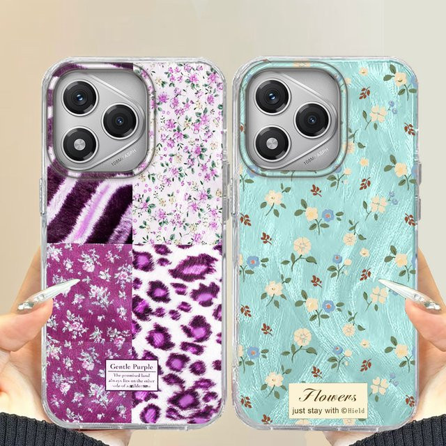 FunYudas Handyhülle mit Blumenmädchen und Leopardenmuster in Lila für Honor Magic 7 6 5 70 Pro Smart Lite X9c X9b X9a X8a X8b X8c X6c X7b X7c 5G - Bild 1