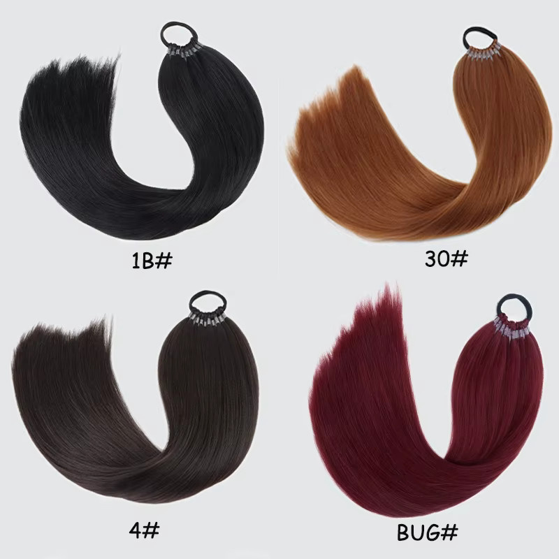 WIGSIN Haarteil Pferdeschwanz, 22 Zoll, synthetisch, schwarz braun, Damen - Bild 2