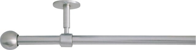 mydeco Gardinenstange-Komplettset 2in1 ausziehbar in Edelstahloptik aus Metall, Farbe: Silber, Breite: 120 bis 210 cm - Bild 1
