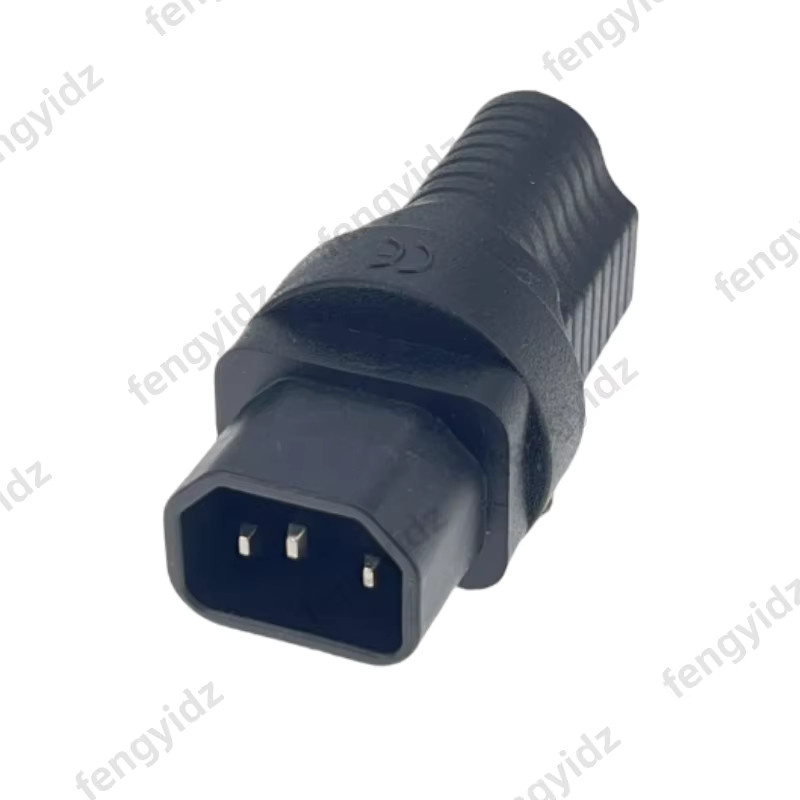 Fengyidz Reise-Netzteil Adapter von NEMA 5-15R Buchse auf IEC 60320-C14 Stecker, Schwarz - Bild 2