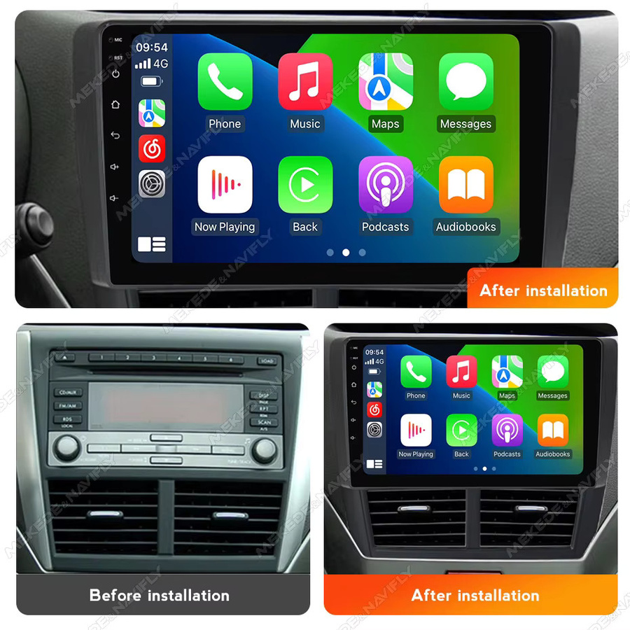 MEKEDE 2 DIN Carplay Autoradio mit GPS-Navigation für Subaru Forester 3 SH 2007 - 2013 und Impreza GH GE in Schwarz - Bild 2