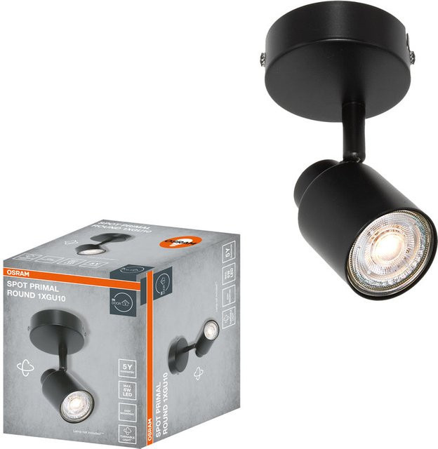 OSRAM PRIMAL Round LED Spot Leuchte, Schwarz, GU10, verstellbar - Bild 1