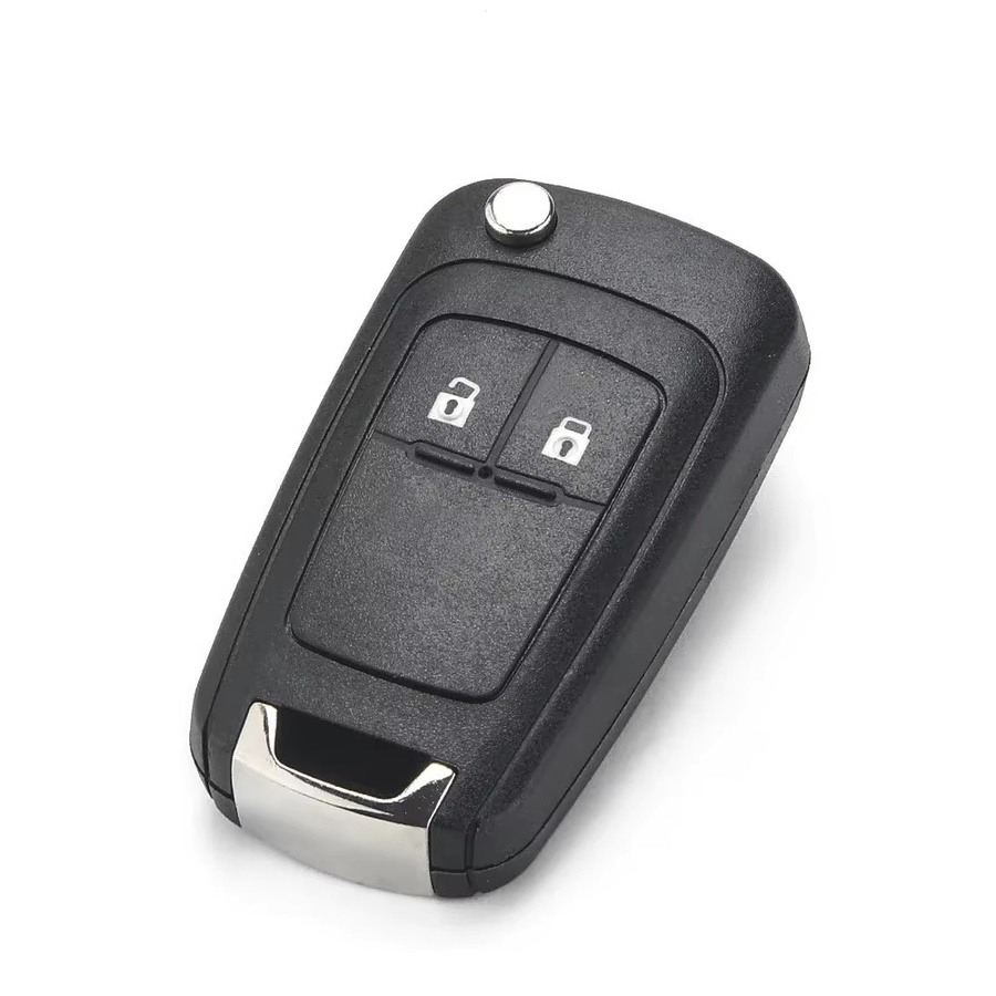 KEYYOU Flip Schlüsselhülle für Opel Vauxhall Insignia Astra J Zafira C Mokka Corsa E, Klappschlüssel Abdeckung, Schwarz - Bild 2