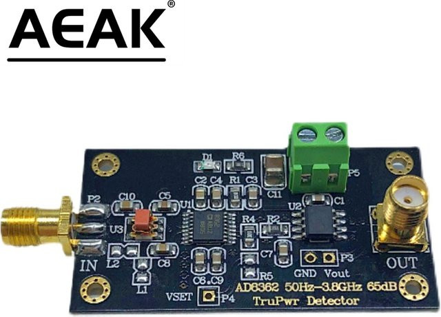 AEAK AD8362 Modul RF-Response-Leistungsdetektor mit linearem dB-Ausgang, Schwarz - Bild 1