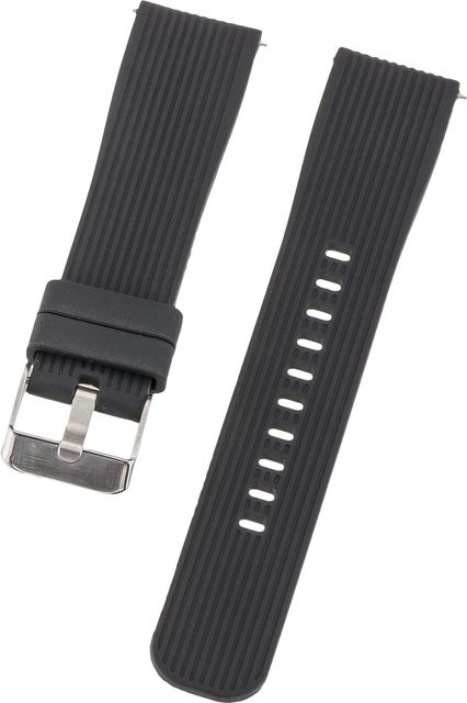 PETER JÄCKEL Uhrenarmband Silikon, 20 mm, Schwarz, Unisex - Bild 1