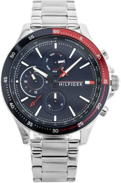 Tommy Hilfiger Herrenuhr, Analoguhr, Edelstahl, Schwarz, Rund - Bild 1