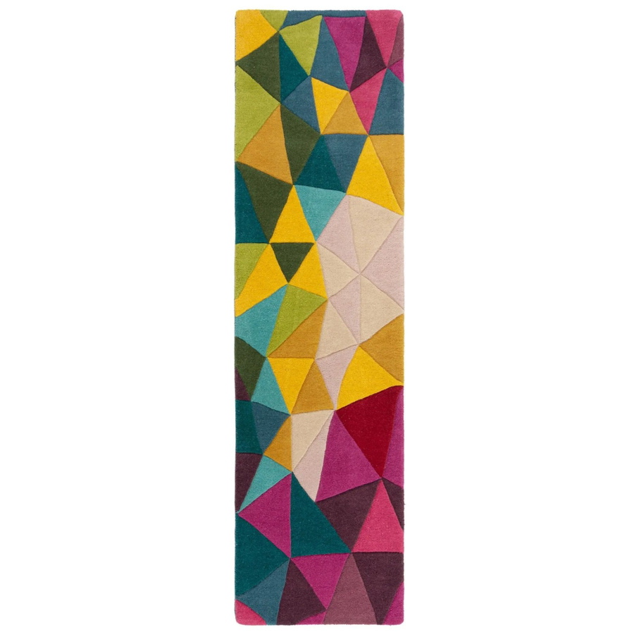 Flair Rugs Wollteppich Falmouth Mehrfarbig Geometrisch Handgeknüpft Breite: 60 cm, Länge: 230 cm - Bild 2