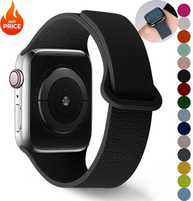 CAOWTAN Uhrenarmband Silikon, Schwarz, Unisex - Bild 1