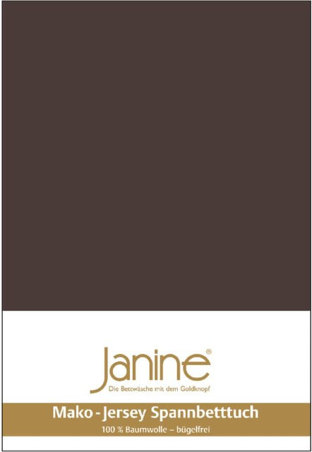 Janine Spannbetttuch aus Mako-Feinjersey in Braun - Bild 1