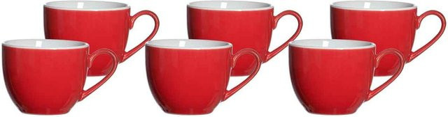 Ritzenhoff & Breker Espressotassen Doppio aus Porzellan, Rot, 6er Set, 80 ml - Bild 1