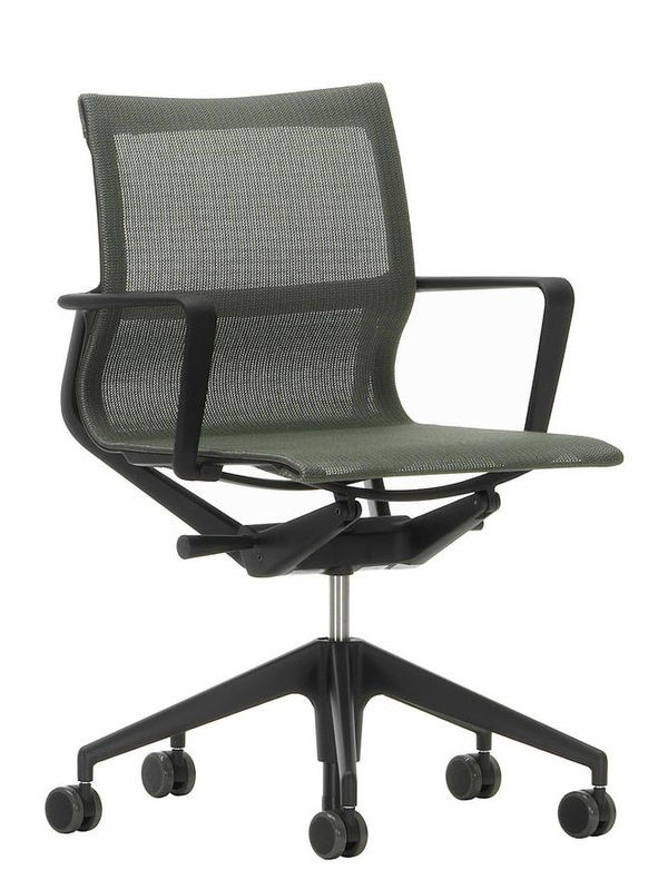 Vitra Physix Bürodrehstuhl mit Fünfstern Untergestell in Grün aus High-Tech-Textil - Bild 2
