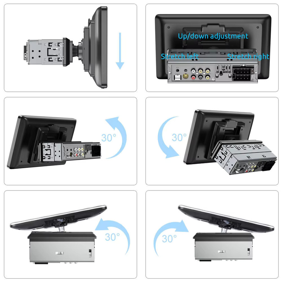ESSGOO 9-Zoll Single DIN Autoradio in Schwarz mit kabellosem CarPlay, Android Auto, IPS-Bildschirm, Bluetooth, USB und Mirror Link - Bild 3
