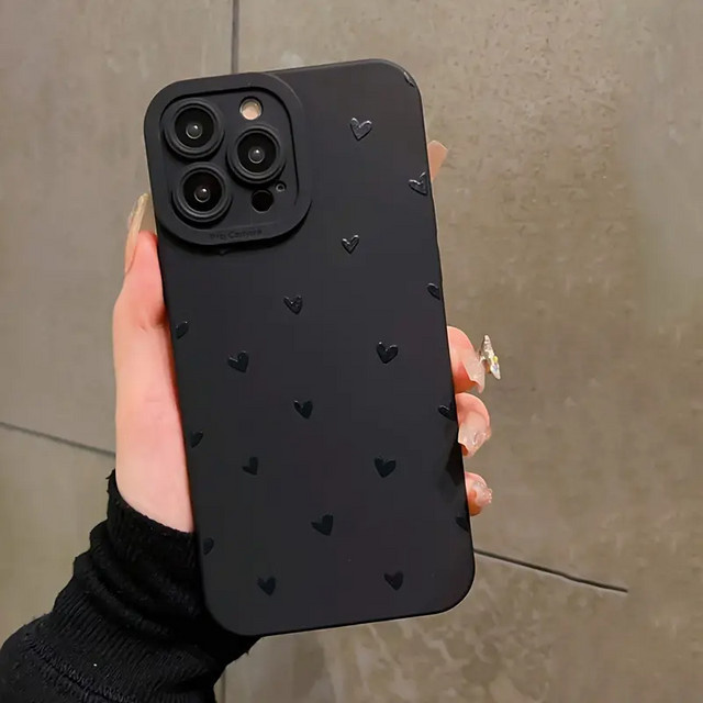 A Loveing Printout stoßfeste Silikonhülle für iPhone in Schwarz - Bild 1