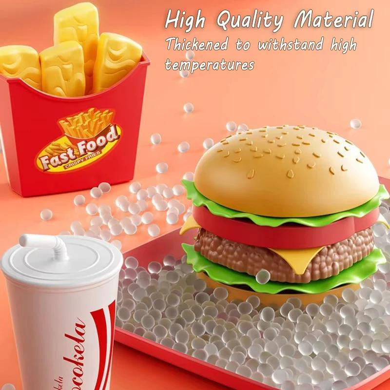 Yiran toy Kochraum Spielzeug-Set Simulation Hamburger Pizza Pommes 0-3 Jahre - Bild 2