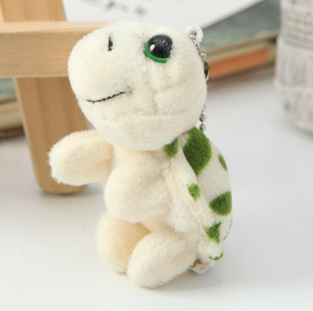 Linyi toy Schildkröte Schlüsselanhänger Plüsch, beige, 8 cm, Unisex - Bild 1