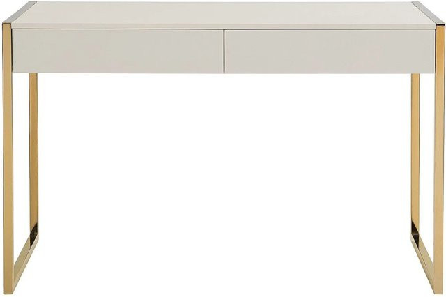 Schreibtisch Mason von Pascal Morabito in Beige und Gold mit einer Breite von 120 cm - Bild 1