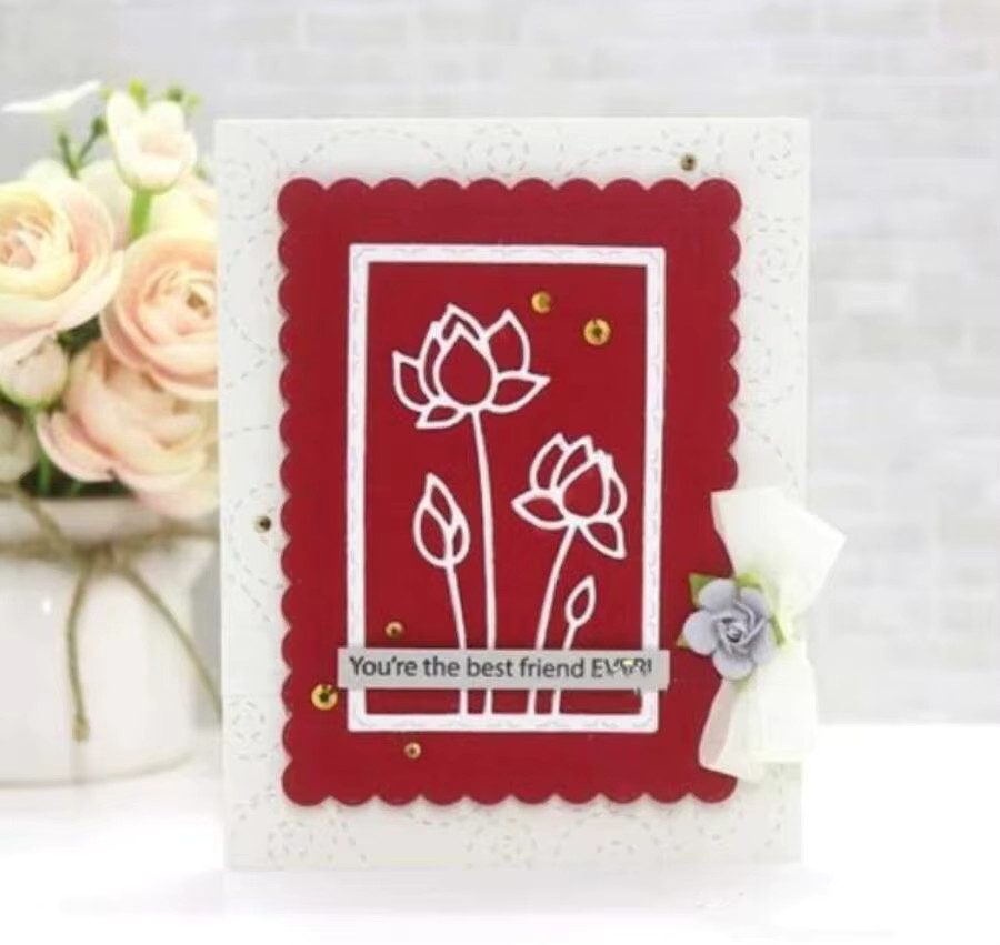 Metall Stanzform Blume für Papierhandwerk und Sammelalben - Bild 3