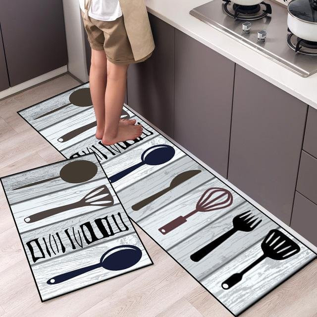 Rutschfeste Küchenbodenmatte von Yiran Furniture mit Fischdruck in Mehrfarbig, B/B: 60 x 40 cm - Bild 1