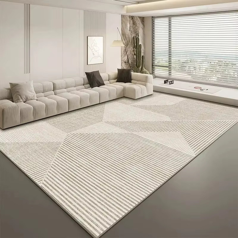 VIKAMA Teppich in Creme-Stil für Wohnzimmer und Schlafzimmer, beige, rutschfest und pflegeleicht - Bild 1