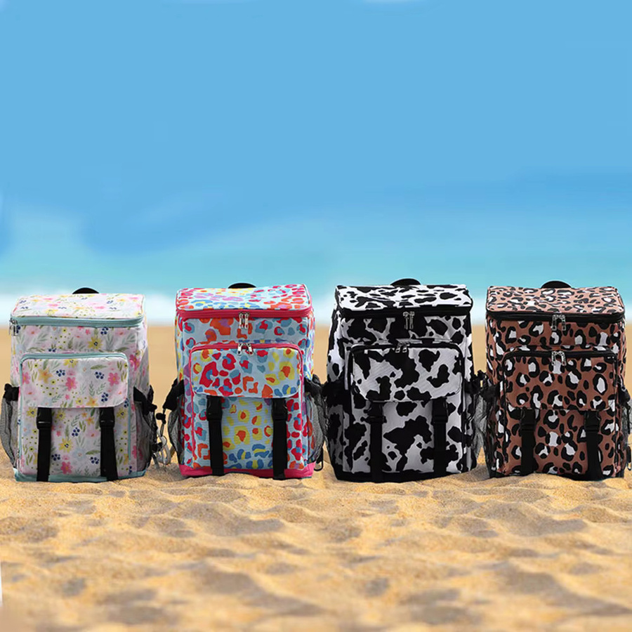 DANCURKEY Isolierter Kühlrucksack mit Leoparden-Design, wasserdichte Kühltasche in Multicolour für Strand, Wandern und Einkaufen - Bild 1