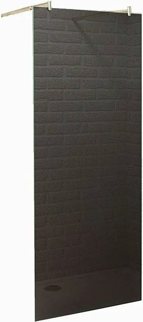 Duschparadies Walk-in Duschwand aus Rauchglas mit Nano-Beschichtung B: 97,7 cm, H: 200 cm - Bild 1