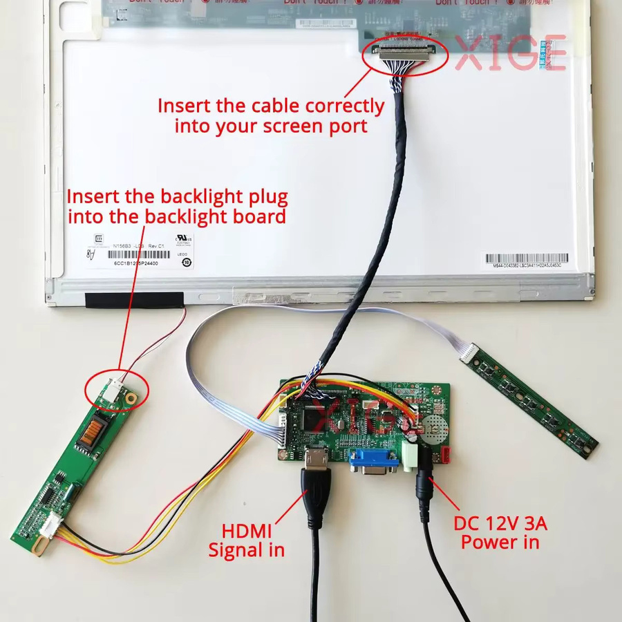 OPLY Display Drive Controller Board Kit für LQ150F1LH22 N150P2 N150P3 CLAA150PB0 mit 30 Pin LVDS, VGA und HDMI, Auflösung 1400x1050, 1-CCFL - Bild 3