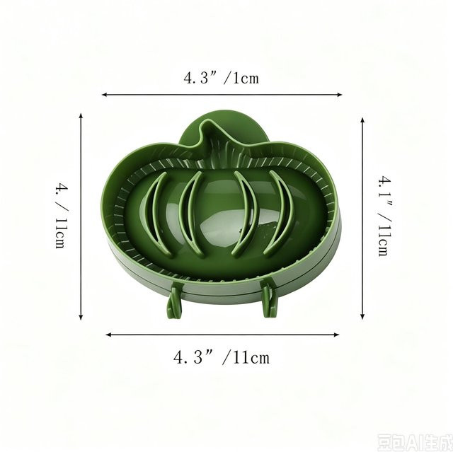 NestHome Handkuchenformen Set mit 3 Stück in Grün, Apfel Kürbis und Haselnuss, Gebäckformen aus Kunststoff, B/T/H: 11 x 10,5 x 43 cm - Bild 1