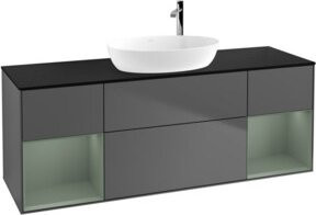 V&B Waschtischunterschrank Finion in Anthrazit lackiert, Breite: 160 cm - Bild 1