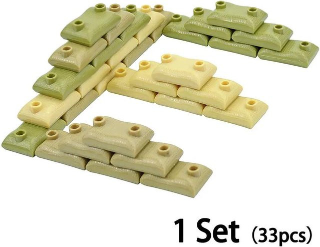 Militärwaffen Zubehör Sandsäcke Ziegel Ölfass Schiff SWAT Soldat WW2 Armee MOC Teil Baustein Boot DIY Szene Serie, Zubehör, ab 3 Jahre - Bild 1