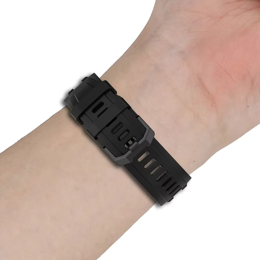 Indekos Uhrenarmband Silikon, Schwarz, Unisex - Bild 1
