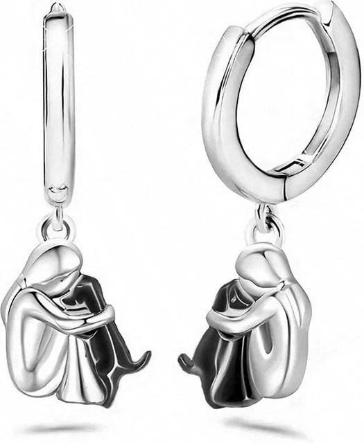 Ohrstecker Creolen, Messing, Gold, Damen - Bild 1