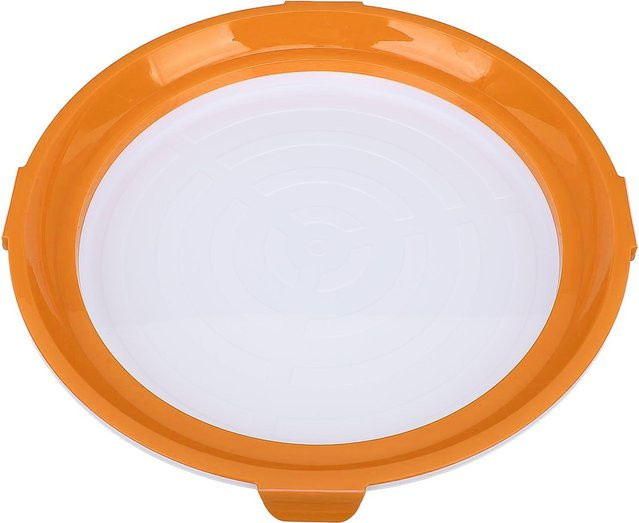 CosyHome Lebensmittel-Vakuum-Aufbewahrungstablett, rund, stapelbar, luftdicht, Orange, für 6,5-9kg - Bild 1