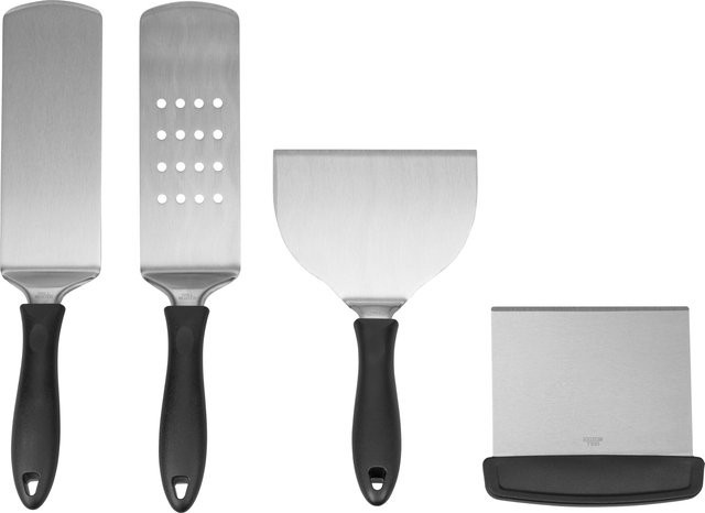 GRILLMEISTER Grillbesteck Set aus Edelstahl mit Aufbewahrungstasche inklusive Grillwender, Grillzange, Fleischgabel und Grillmesser - Bild 1
