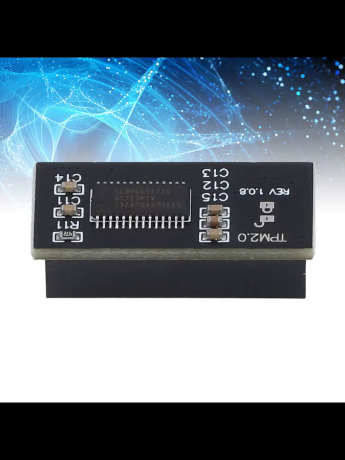Qiilu TPM 2.0-Modul mit 20-poliger LPC-Schnittstelle in Schwarz für Windows 11 Upgrade-Tests - Bild 6