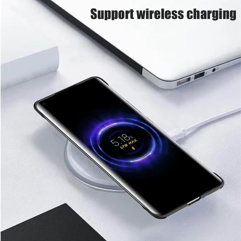 Rahmenlose magnetische Schutzhülle in matter Optik für Samsung Galaxy A33 A34 A54 A35 A55 A16 A56 aus hartem PC, Farben: Schwarz und Blau - Bild 3