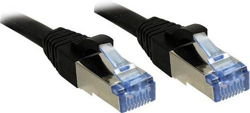 LINDY RJ45 Netzwerkkabel CAT 6a S/FTP Patchkabel Schwarz, Länge: 1.50 m - Bild 1