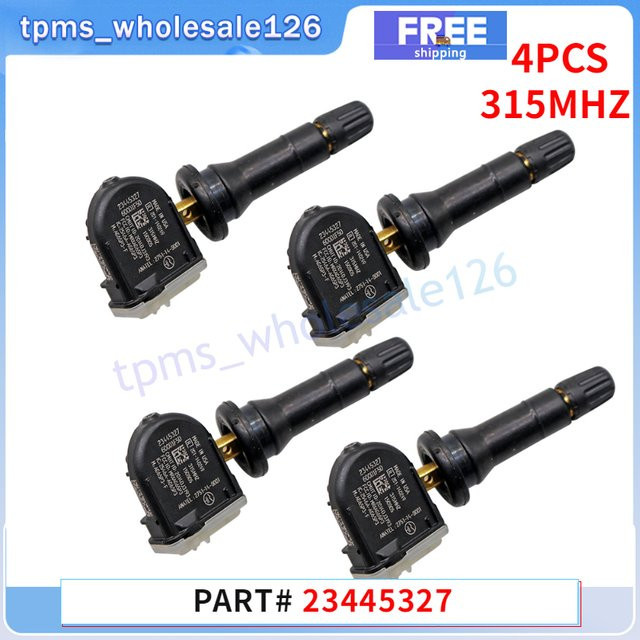 GANGLE TPMS Reifendruckkontrollsensor Set 315MHz in Schwarz für Cadillac CT6 XT6 Chevrolet Blazer Equinox Malibu und GMC Yukon, 4 Stück - Bild 1