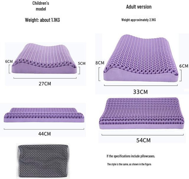 HomeHarmony Nackenschutz Kissen mit TPE-Kern und waschbarem Polyesterbezug, Grau - Bild 1
