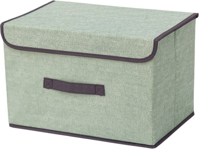 LEENKEA Faltbare Kleideraufbewahrungsbox aus Stoff in Grün, Staubgeschützte Organisationsbox mit großer Kapazität - Bild 1