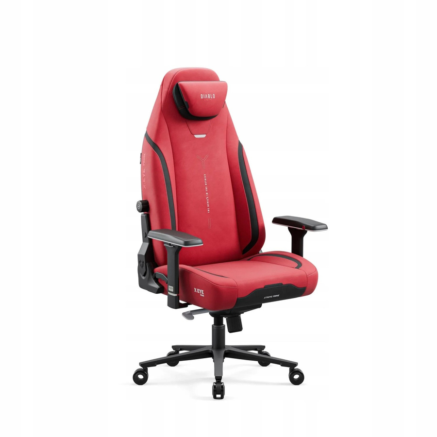 DIABLO CHAIRS Ergonomischer Gamingstuhl X-Eye Prime aus Stoff mit magnetischer Kopfstütze in Bloody Mary Rot - Bild 2