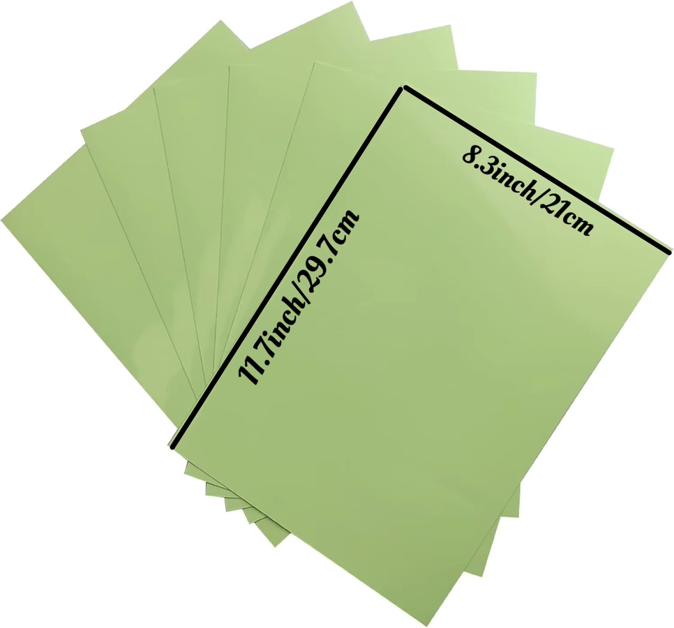 6/10 Blatt leuchtendes Vinyl-Aufkleberpapier im A4 Format für Tintenstrahldrucker, wasserbeständig und im Dunkeln leuchtend - Bild 2