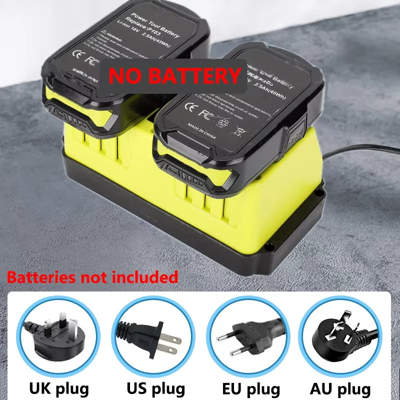 Ryobi Dual-Ladegerät P117 Schnellladegerät für 18–20 V Nickel-Batterien in Gelb mit intelligenter LED-Anzeige - Bild 4