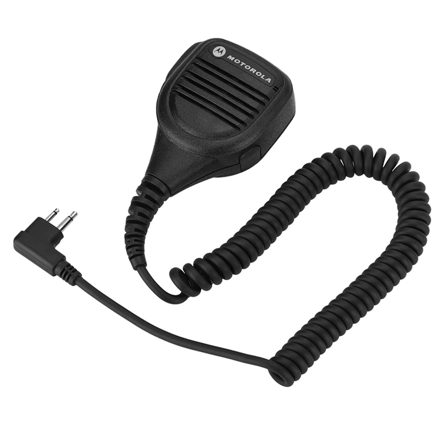Handmikrofon mit 3,5 mm Klinkenanschluss und Stahlgürtelclip in Schwarz für Walkie-Talkies und Radios - Bild 4